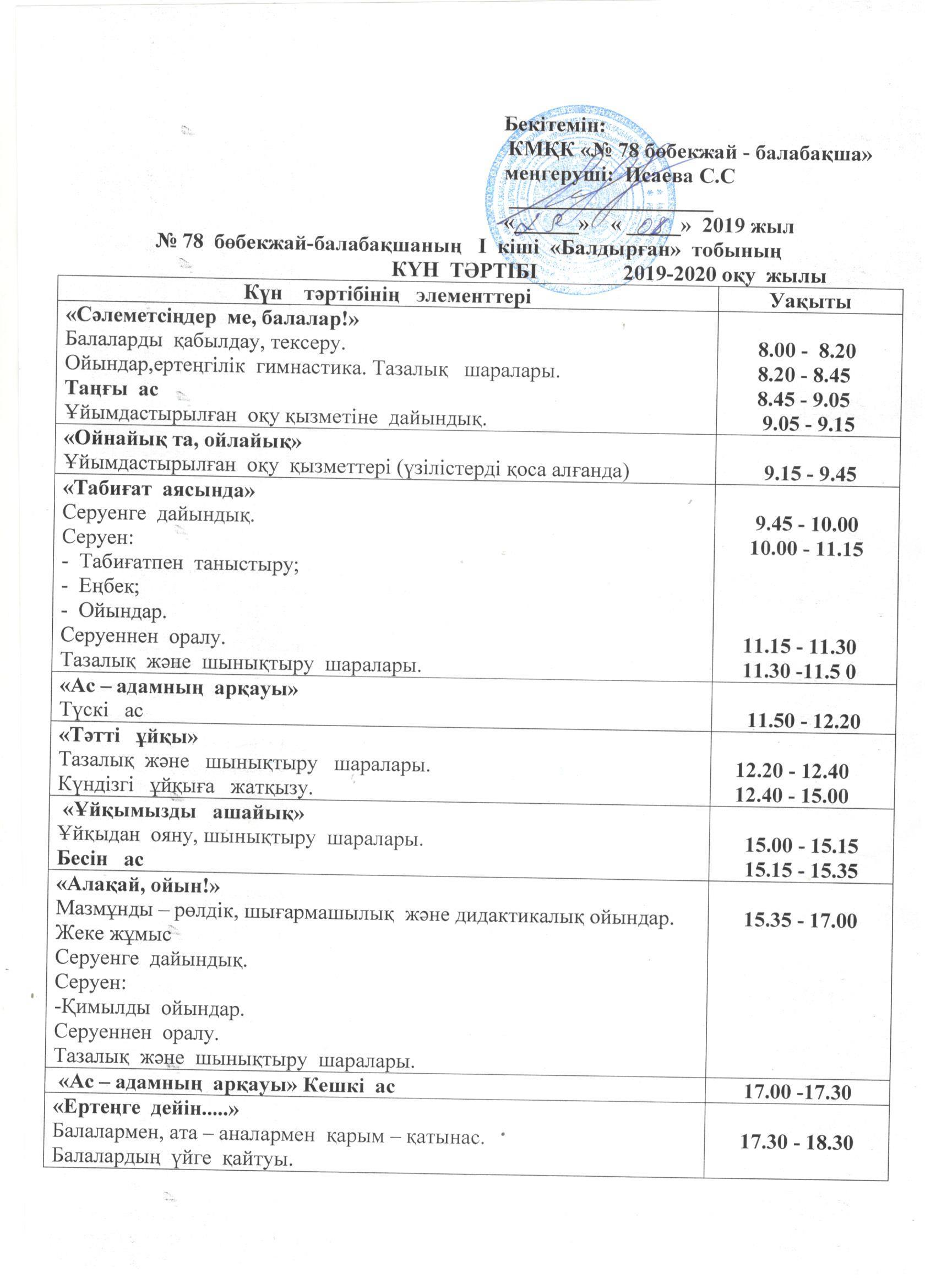 Күн тәртібі